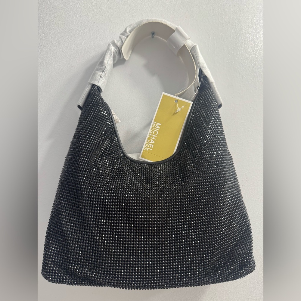 Michael Kors Limited-Edition Nolita Small Rhinestone Mesh Hobo Shoulder Bag